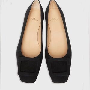 ANN MASHBURN Buckle Shoe Black Suede 36.5/6.5